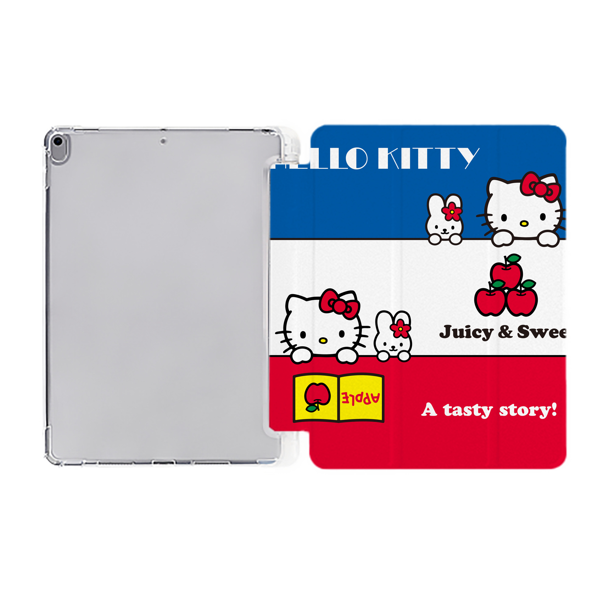 （画像用） Hello Kitty ハローキティ IPad ケース ペン収納付き 三つ折りスタンド PUレザー×シリコン 対応機種9.5/10.5/10.9インチ